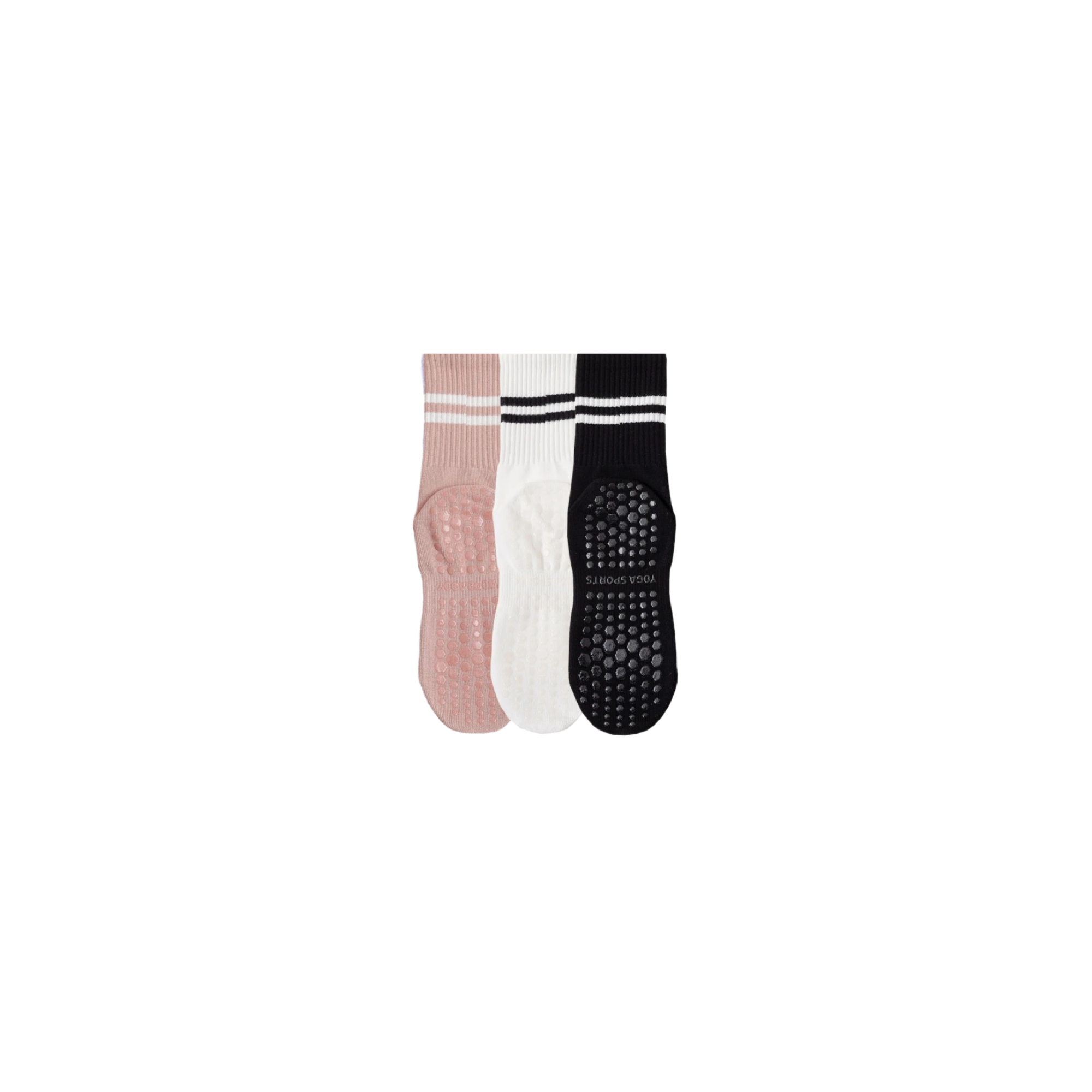 Grip Yoga Socks for Women - 3 Pairs, Non-Slip for Pilates & Barre